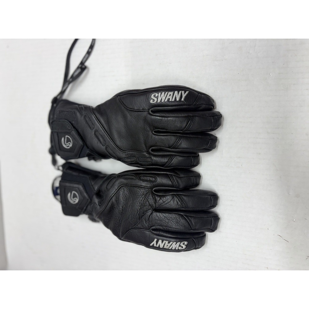 Swany Ax-23 Women's Large Black Leather Gloves EUC